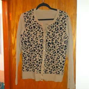 Target brand tan cheetah print cardigan